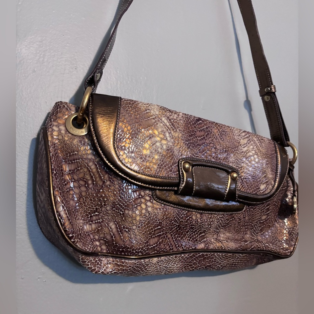 Brahmin Patent Python Euc Handbag - image 2
